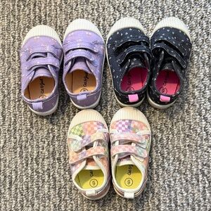 Cat & Jack Kids Toddler 6 Sneakers bundle - Purple, Black, and Multicolor